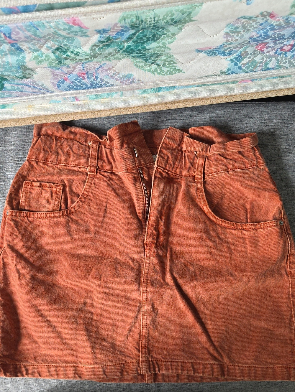 Zara Rust Orange Mini Skirt